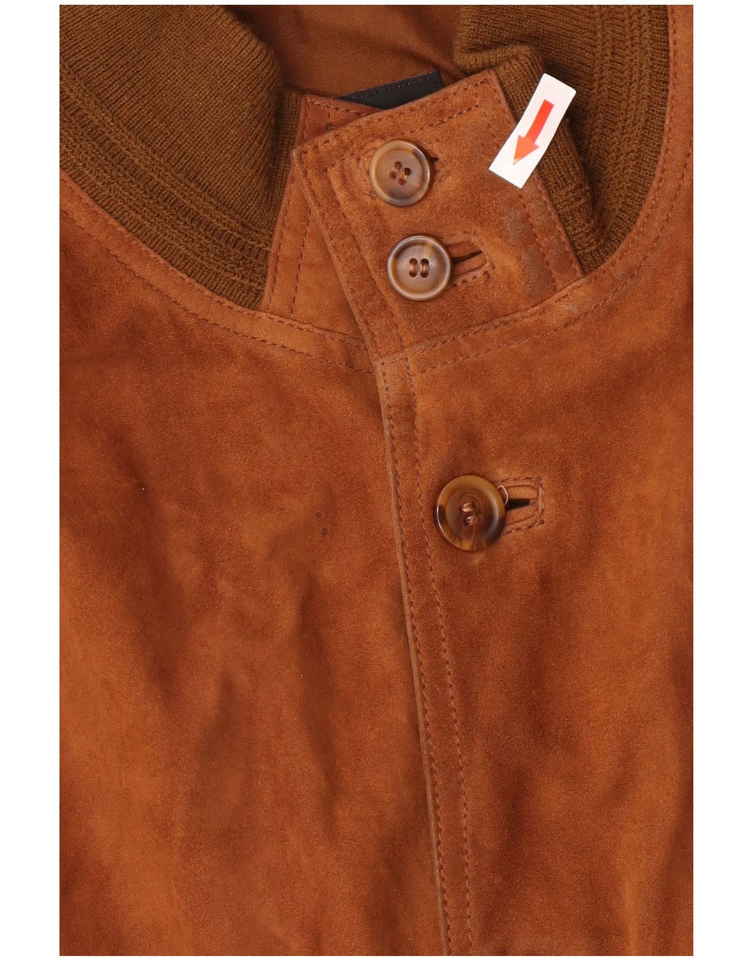 Vintage hombres ante bomber chaqueta IT 52 XL cuero marrón retro