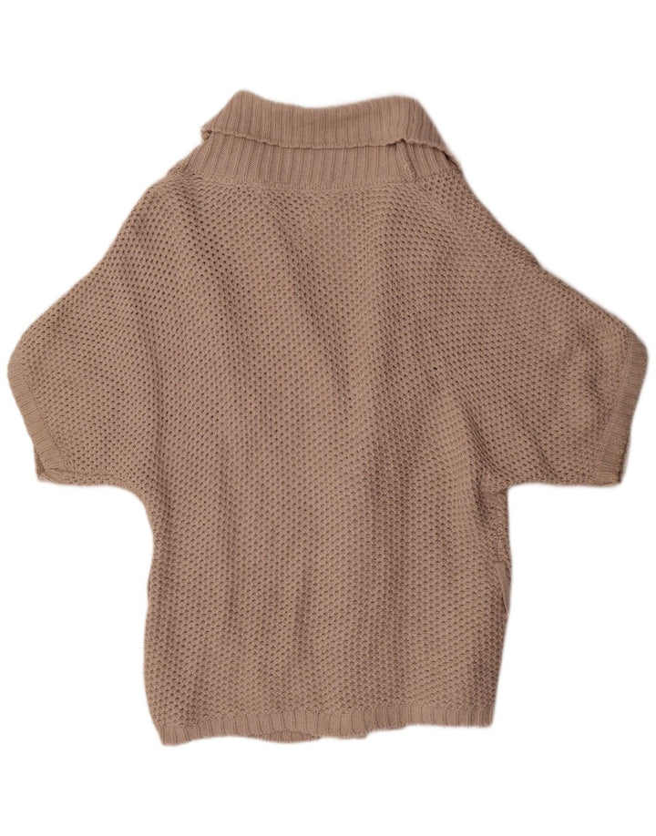 Tommy Hilfiger Suéter tipo cárdigan de manga corta para mujer UK 44 Gris medio