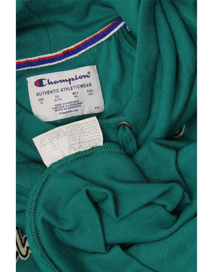 CHAMPION Jersey con capucha gráfico extragrande para mujer UK 18 XL Algodón verde