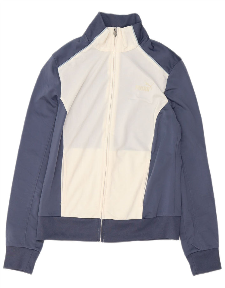 Puma - Chaqueta de chándal para mujer, talla 40, talla mediana, color azul marino