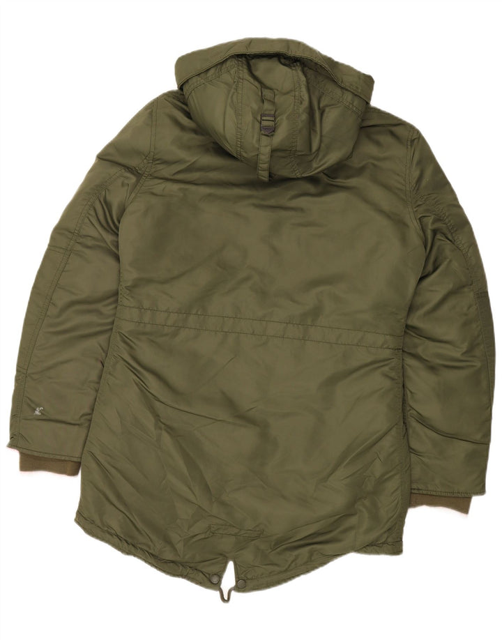 SUPERDRY Chaqueta parka con capucha para mujer UK 44 Medium Khaki Nylon
