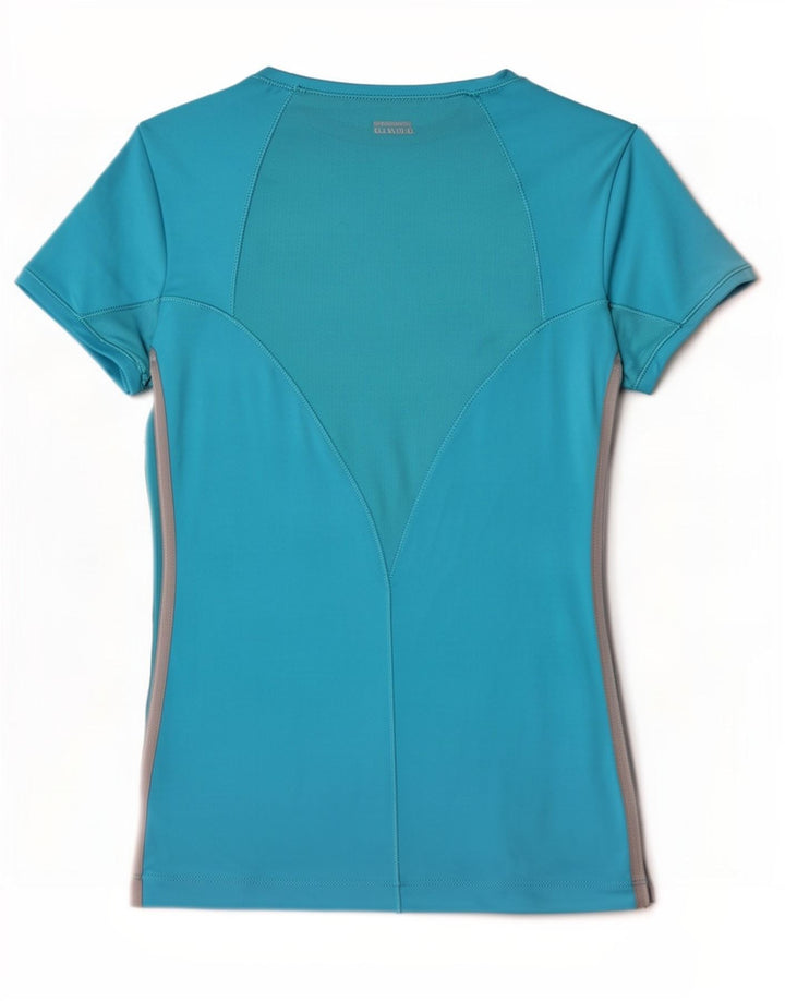Adidas Mujer Climacool Camiseta Top UK 10 Pequeño Azul Poliéster