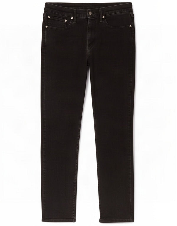Levi's Mens 512 Tapered Slim Jeans W34 L32 Algodón negro