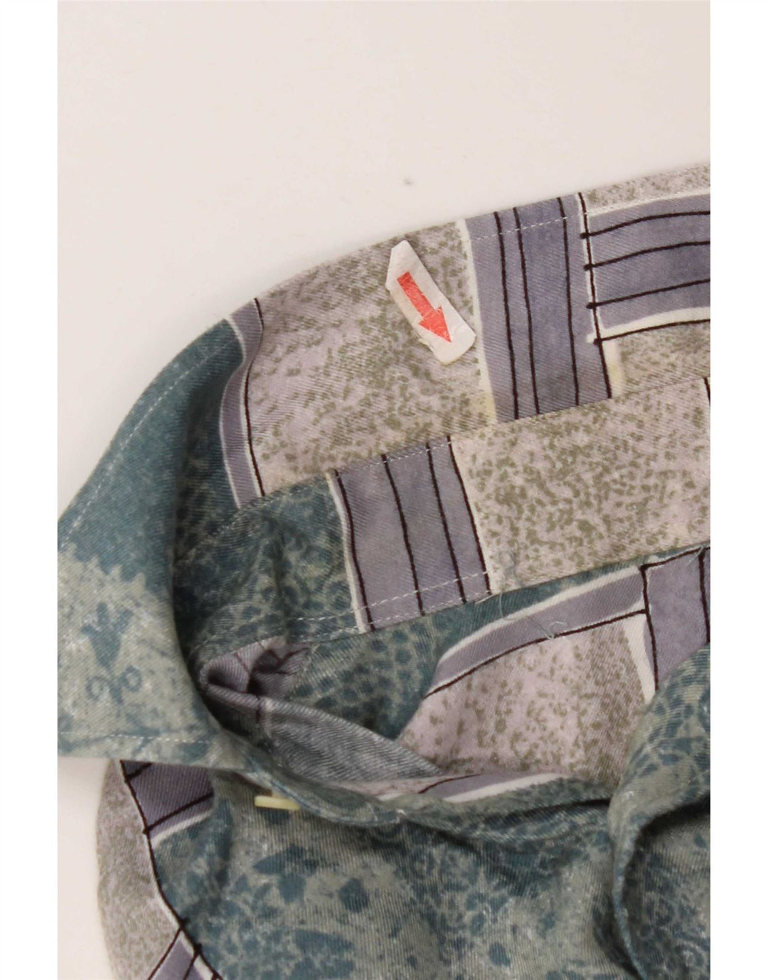 Camisa Fitzroy Hombre Large Verde Patchwork Viscosa