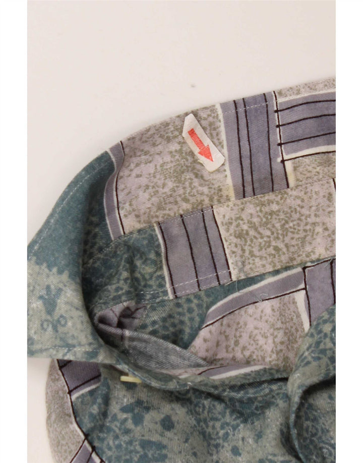 Camisa Fitzroy Hombre Large Verde Patchwork Viscosa