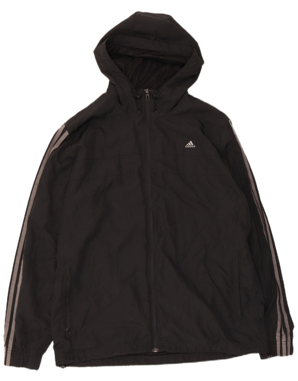 Adidas Climalite - Chaqueta con capucha para hombre, talla 42/44, color negro