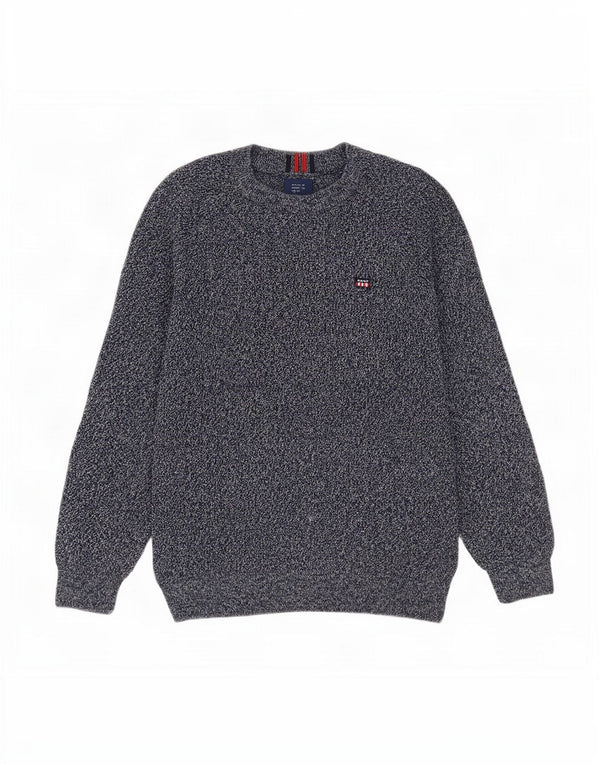 Gant Jersey De Cuello Redondo Para Hombre Jersey XL De Algodón Moteado Azul Marino