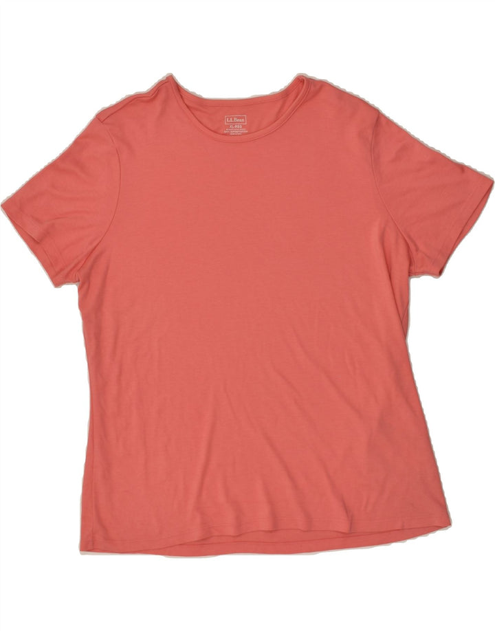 L.L.BEAN Womens T-Shirt Top UK 18 XL Pink Cotton | Vintage L.L.Bean | Thrift | Second-Hand L.L.Bean | Used Clothing | Messina Hembry 