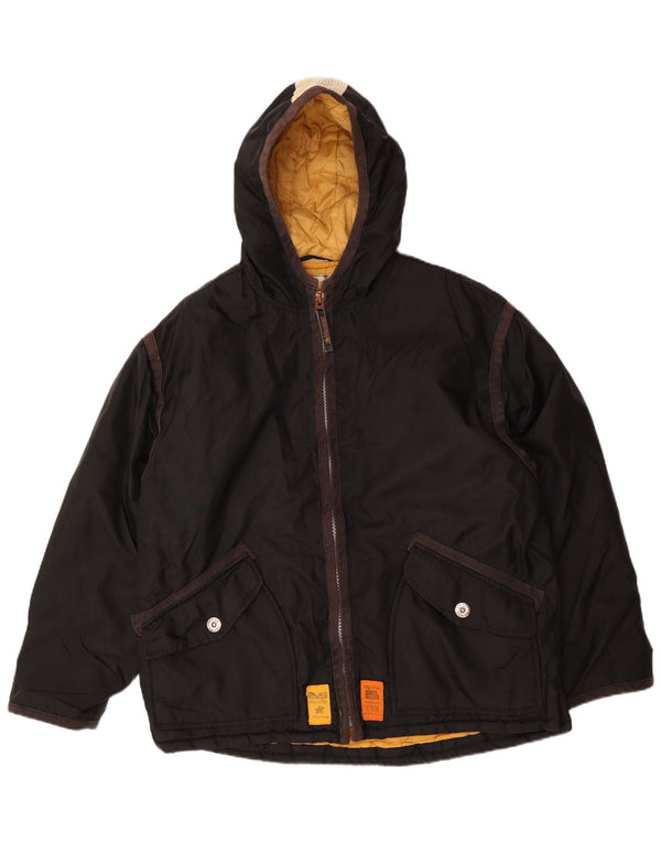 Chaqueta cortavientos con capucha para hombre Big Star UK 40 Large Nylon negro