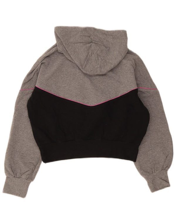 Benetton Jersey con capucha y estampado gráfico para niña 11-12 años 2XL Gris color block