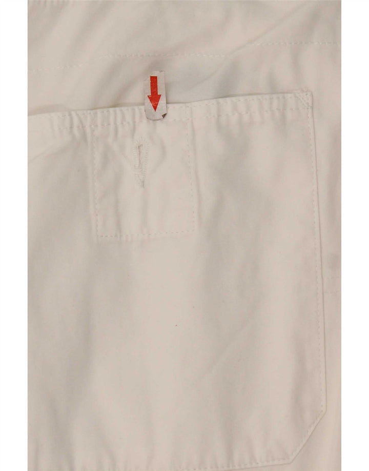 Belfe Pantalones cortos chinos para hombre W30 Algodón blanco mediano