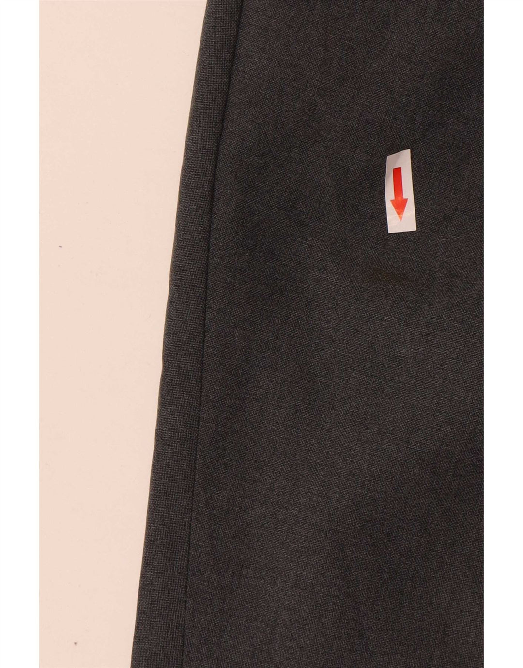 Farah Pantalón de traje con pinzas para hombre W38 L30 Poliéster gris