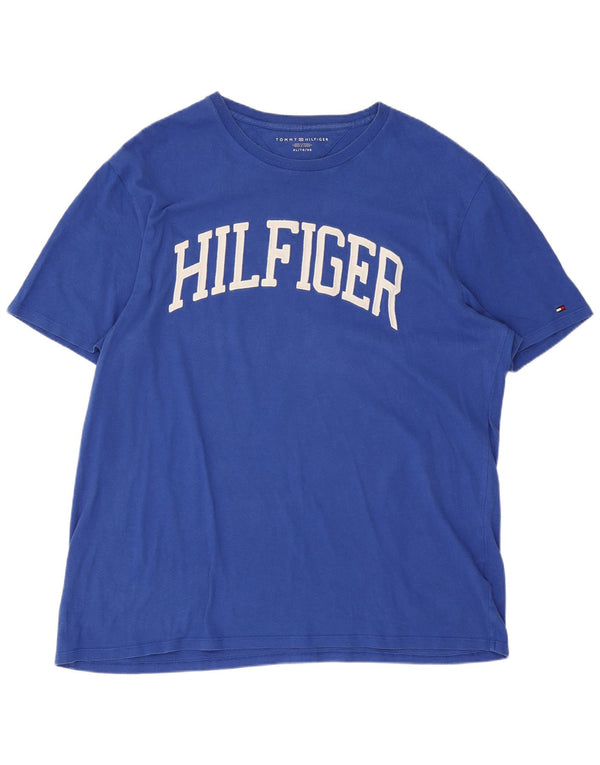 Tommy Hilfiger Camiseta gráfica para hombre Top XL Azul