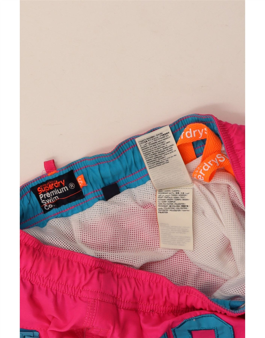 SUPERDRY Shorts de baño gráficos para mujer UK 40 Small Pink Poliéster