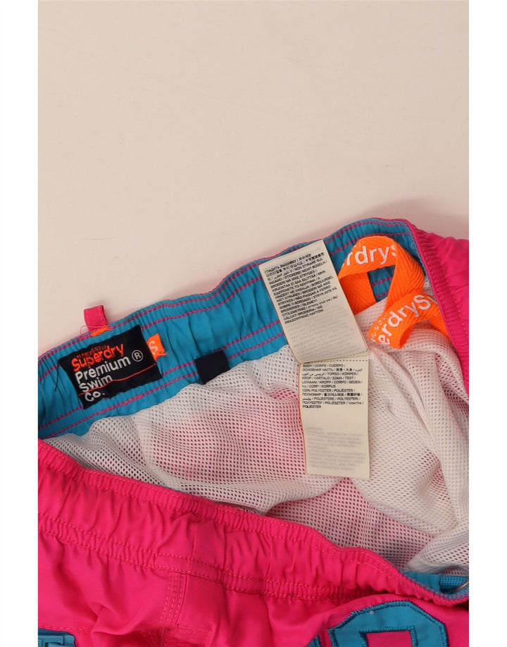 SUPERDRY Shorts de baño gráficos para mujer UK 40 Small Pink Poliéster
