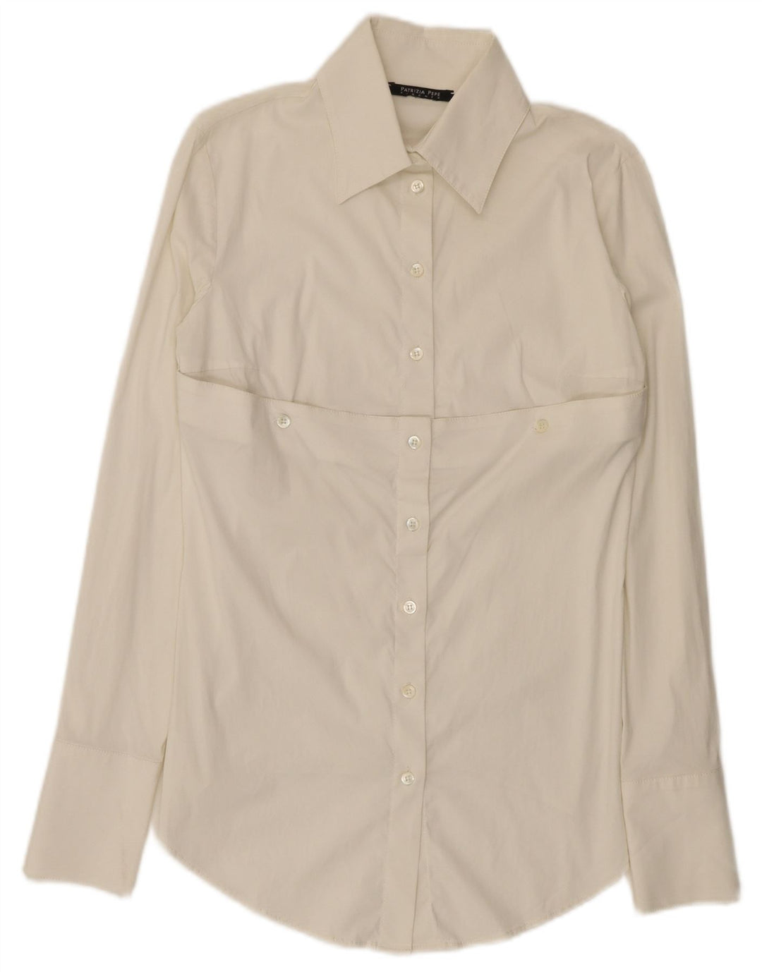 Patrizia Pepe Camisa Mujer Reino Unido 42 Mediano Blanco