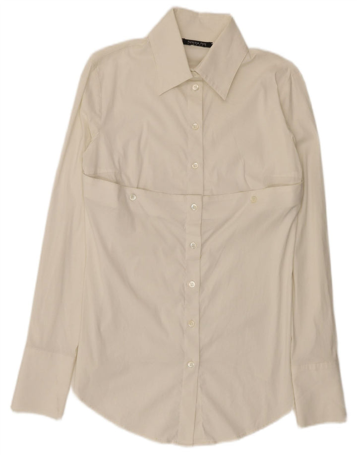 Patrizia Pepe Camisa Mujer Reino Unido 42 Mediano Blanco