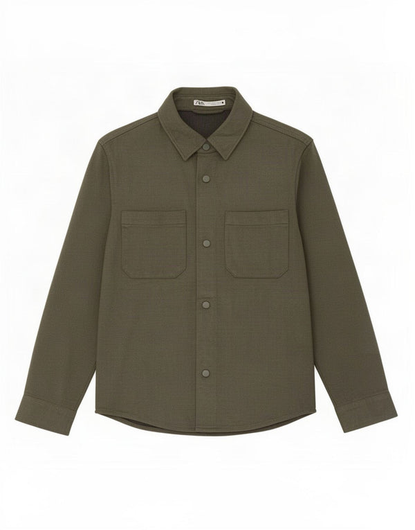 Zara Hombre Camisa Small Viscosa Caqui