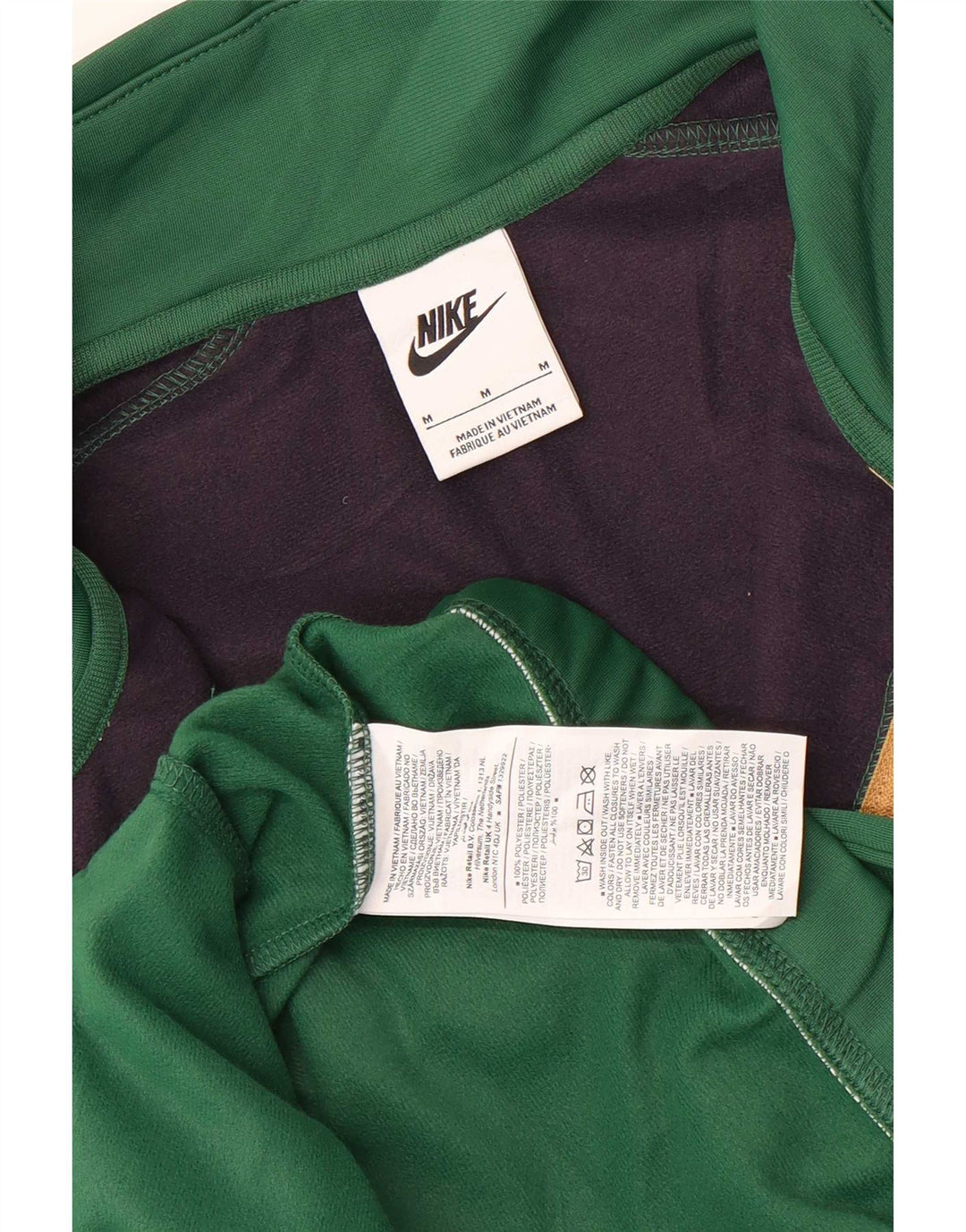 Nike - Chaqueta de chándal para hombre, color verde medio, poliéster color block
