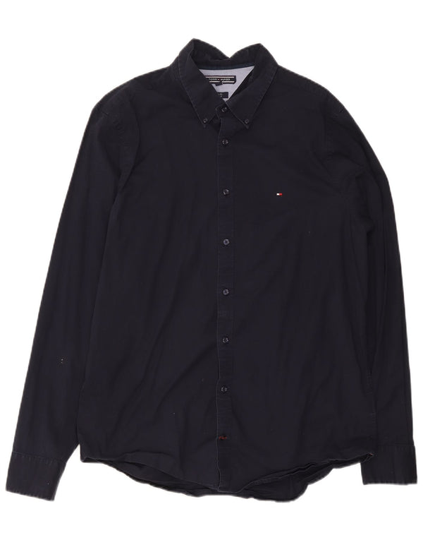 Camisa Tommy Hilfiger Hombre Slim Fit XL Algodón Azul Marino