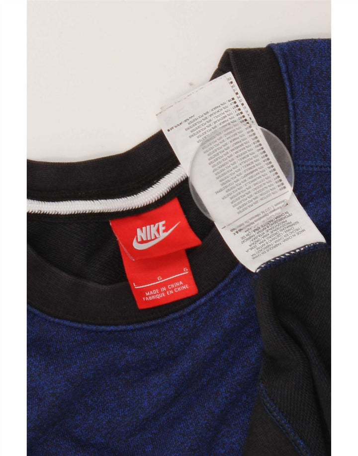 Nike - Sudadera tipo jersey para hombre, talla grande, color azul, algodón