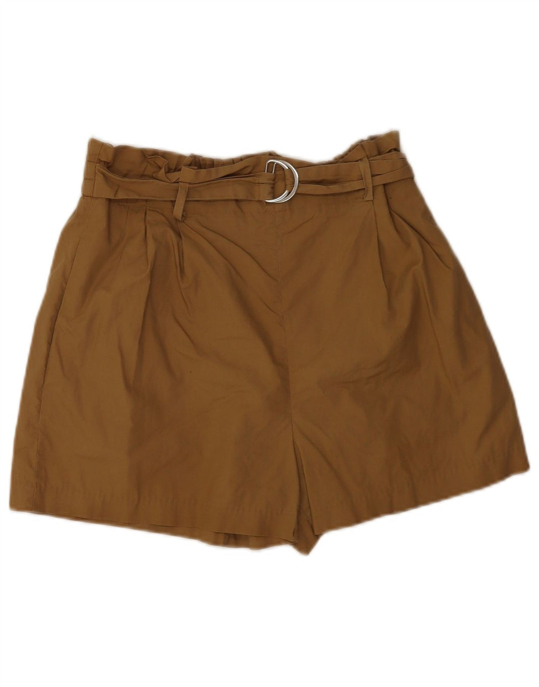 Zara Mujer Pantalones Cortos Casuales Pegged Mediano W28 Marrón