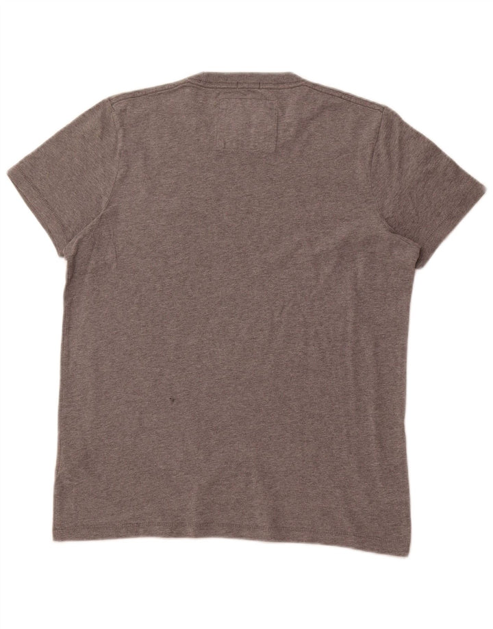 ABERCROMBIE & FITCH Camiseta con gráfico muscular para hombre Top de algodón gris medio
