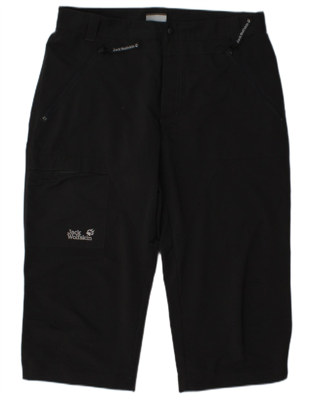JACK WOLFSKIN Bermudas cargo para hombre W33 Poliéster negro mediano