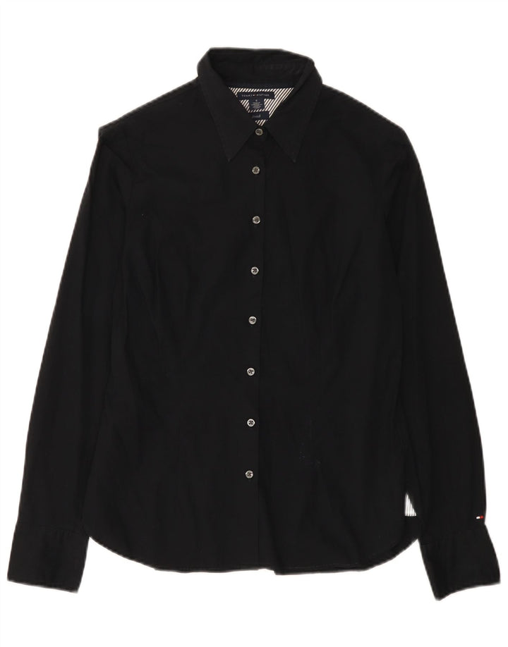 Tommy Hilfiger Camisa para mujer US 6 Mediana Algodón Negro