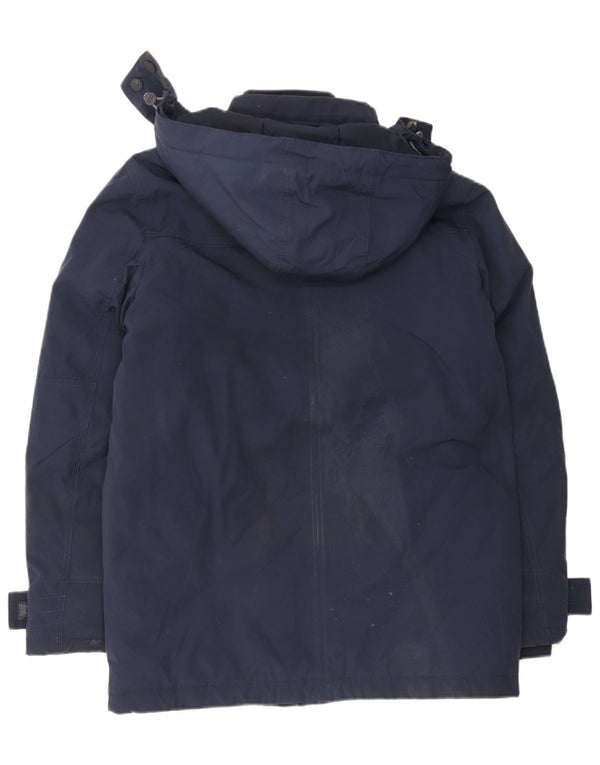 Tommy Hilfiger Abrigo cortavientos con capucha para hombre UK 38 Medium Azul marino