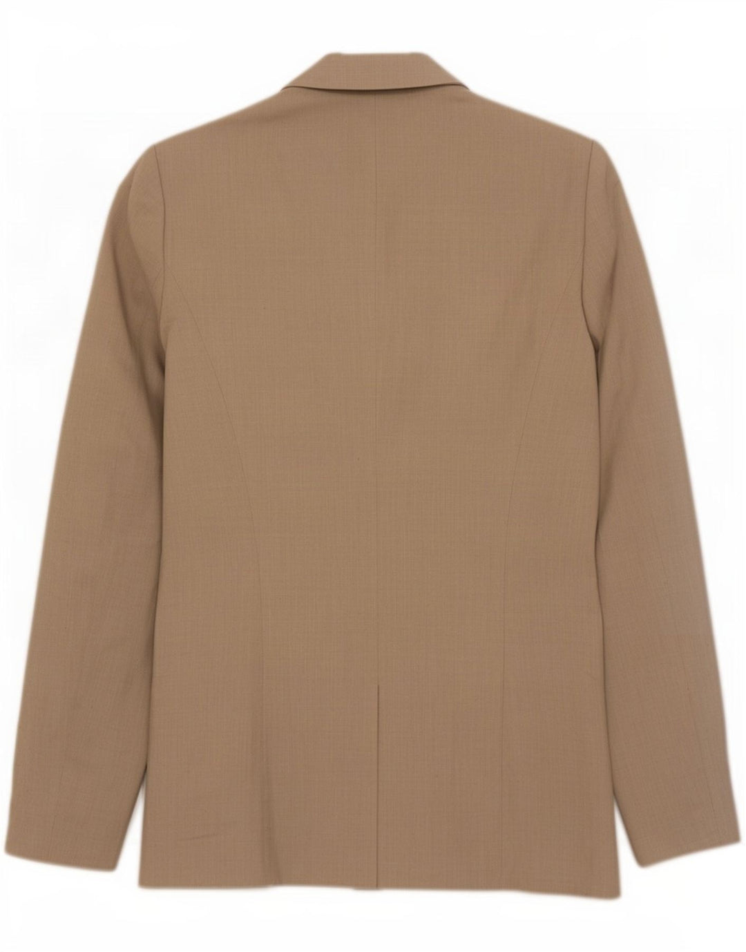 Zara Mujer Chaqueta Blazer De 1 Botón UK 10 Small Algodón Beige