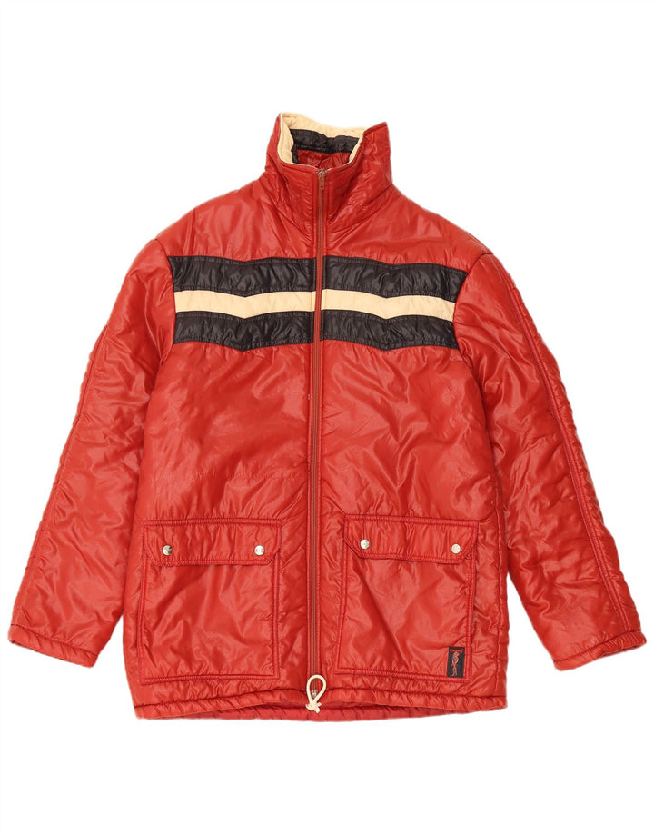 Chaqueta Acolchada Mujer Charly Con Capucha IT 48 XL Poliamida Color Block Rojo