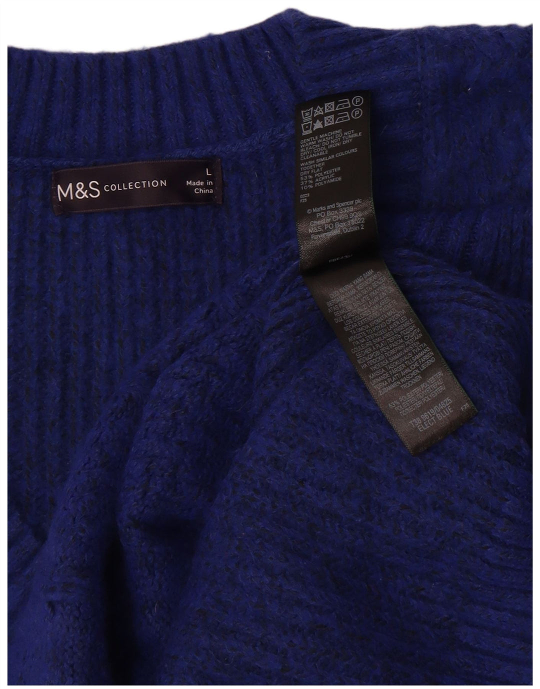Marks & Spencer Camiseta sin mangas para mujer UK 46 Poliéster azul grande