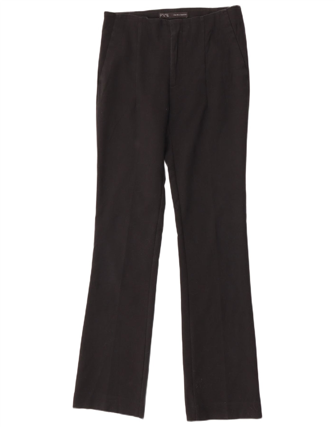 Zara Mujer Pantalón Chino Bootcut Mediano W28 L32 Algodón Negro