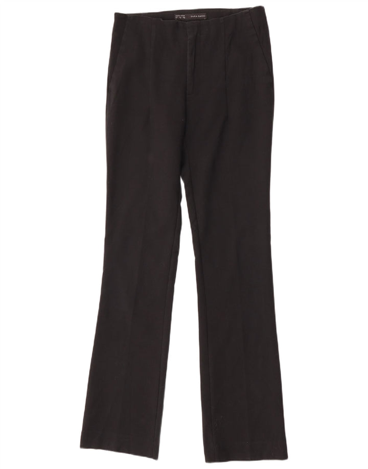 Zara Mujer Pantalón Chino Bootcut Mediano W28 L32 Algodón Negro