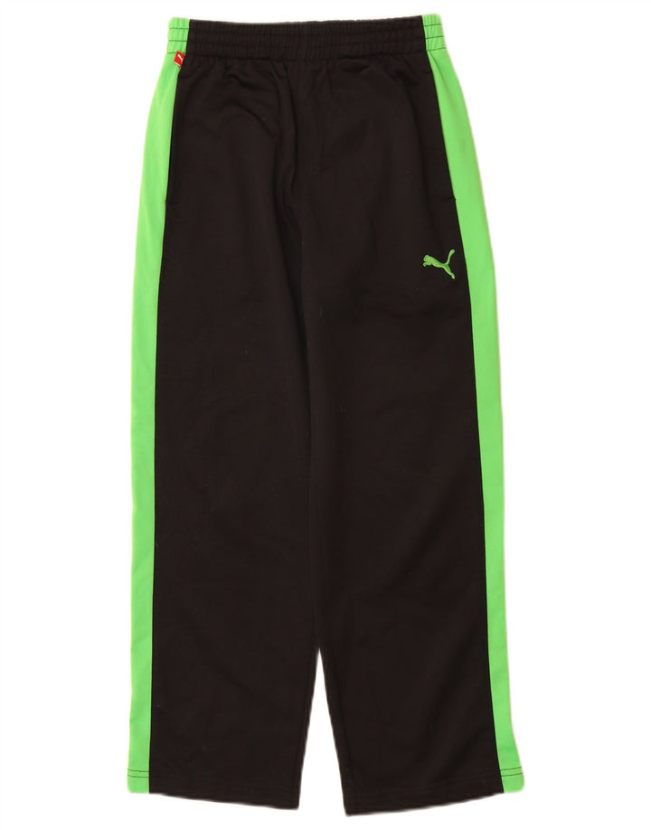 Puma Pantalones de chándal para niño 7-8 años pequeño Negro Colorblock Poliéster