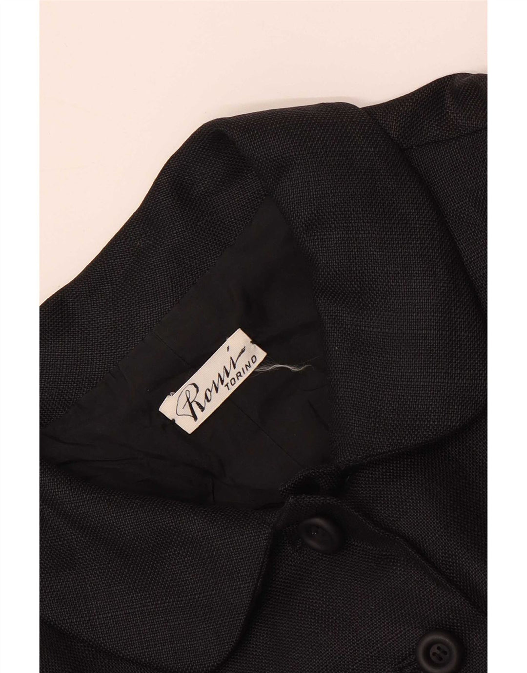 Vintage mujer 7 botón Blazer chaqueta Reino Unido 8 pequeño negro