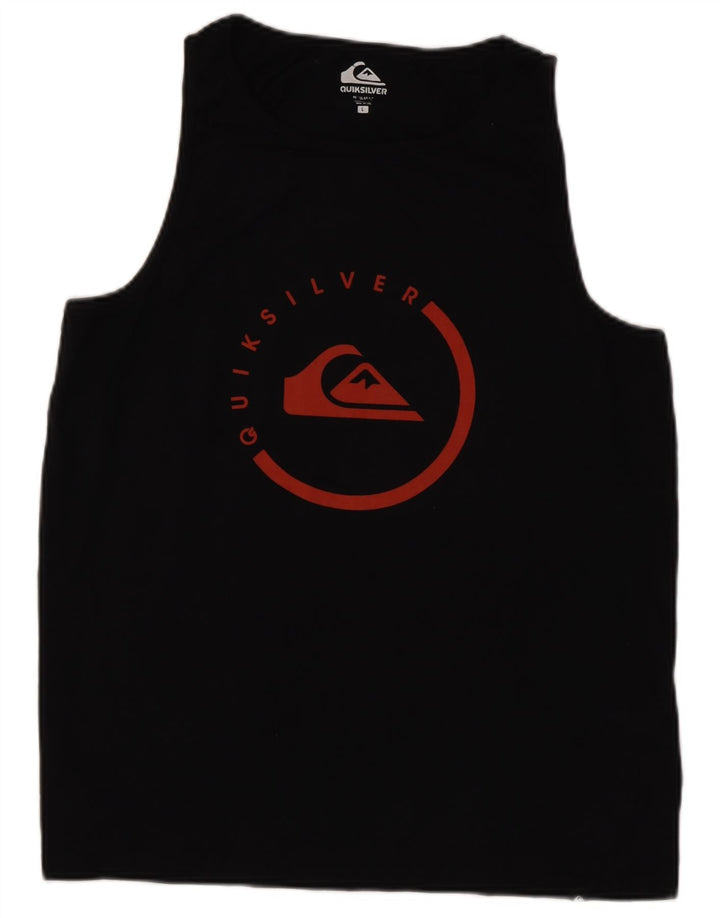 Quiksilver Hombre Gráfico Chaleco Top Grande Algodón Negro