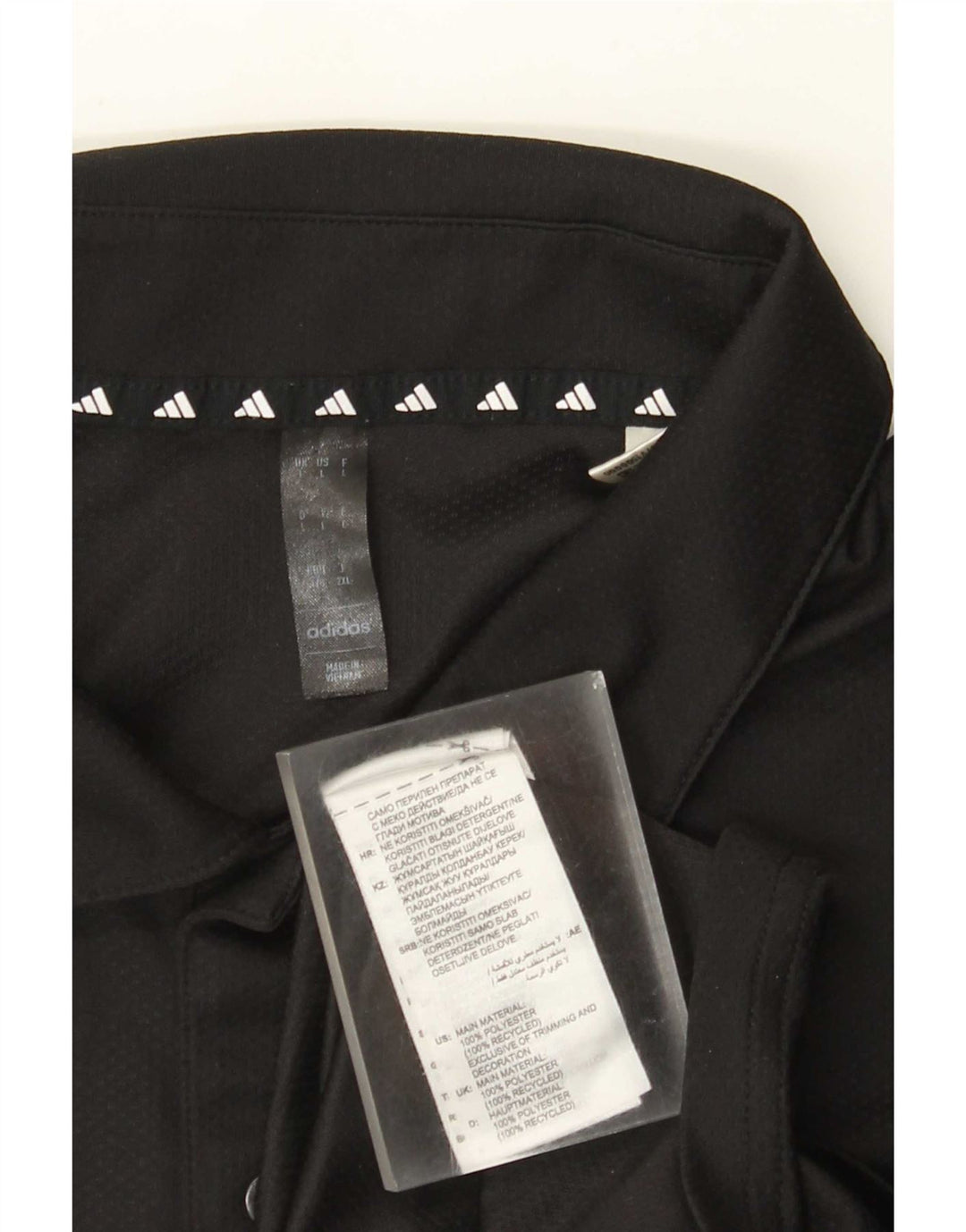 Adidas Polo Aeroready para hombre grande poliéster negro