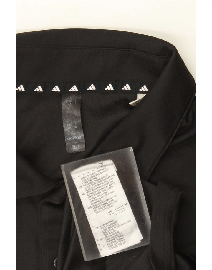 Adidas Polo Aeroready para hombre grande poliéster negro