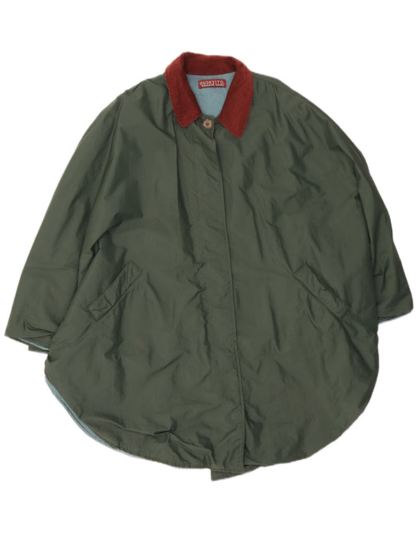 Abrigo Poncho Extragrande Mujer Husky Talla única Verde