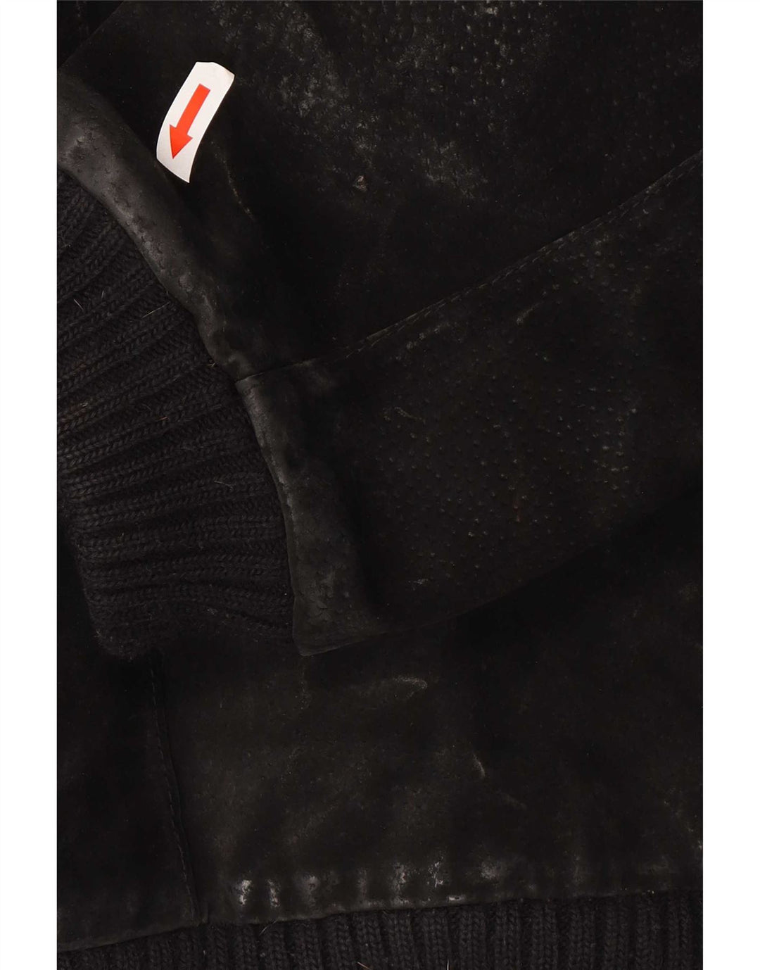 Vintage hombres ante bomber chaqueta Reino Unido 42 XL cuero negro