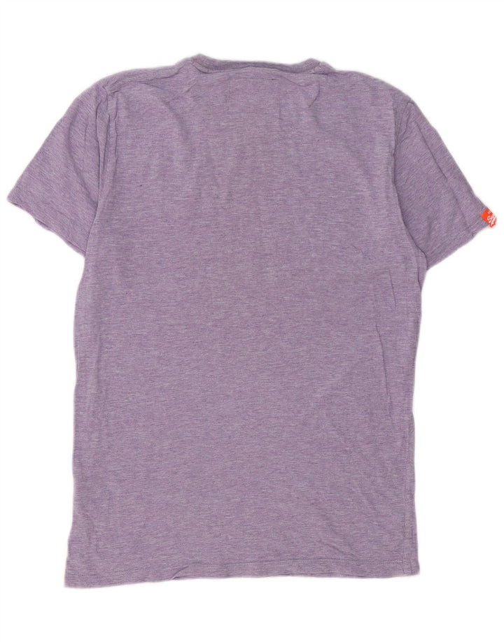 SUPERDRY Hombre Camiseta Top Medium Morado Algodón