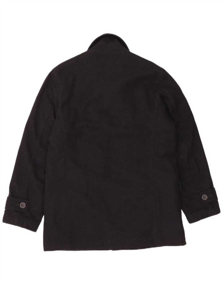 NAVIGARE Abrigo para hombre UK 38 Mediano Lana negra