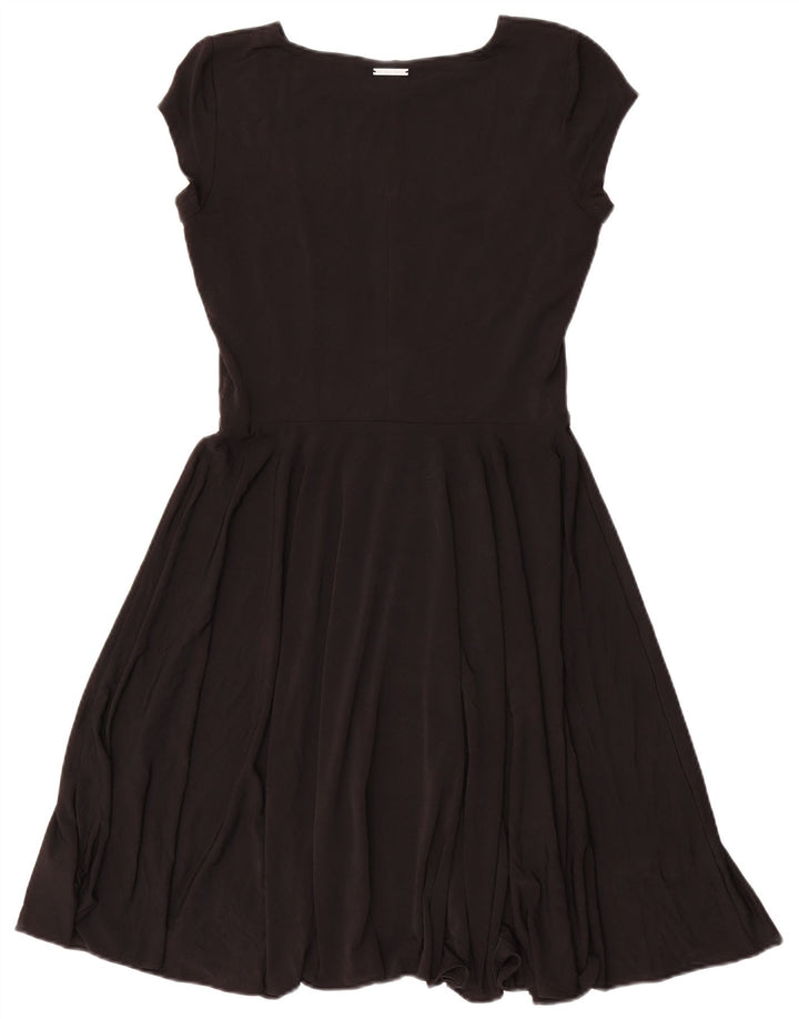 Michael Kors Vestido acampanado para mujer UK 10 Pequeño Poliéster negro