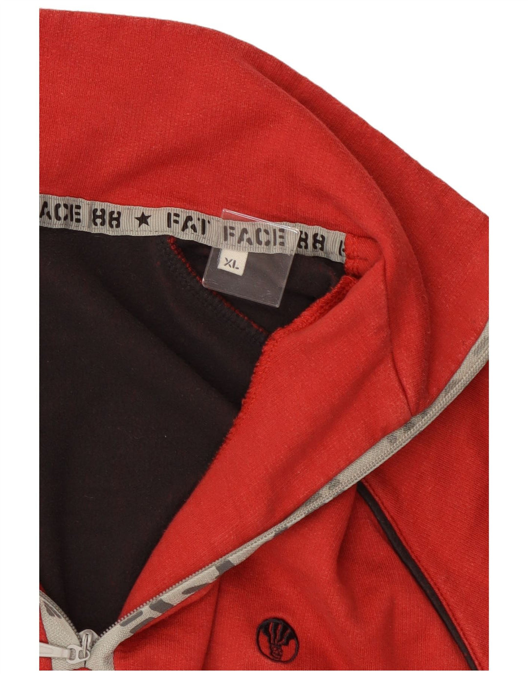 Jersey de punto con cuello y cremallera para hombre Fat Face XL Algodón rojo
