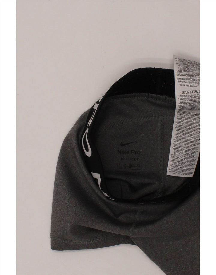 NIKE Pantalones cortos deportivos Dri Fit Graphic para niñas 6-7 años XS Gris Poliéster