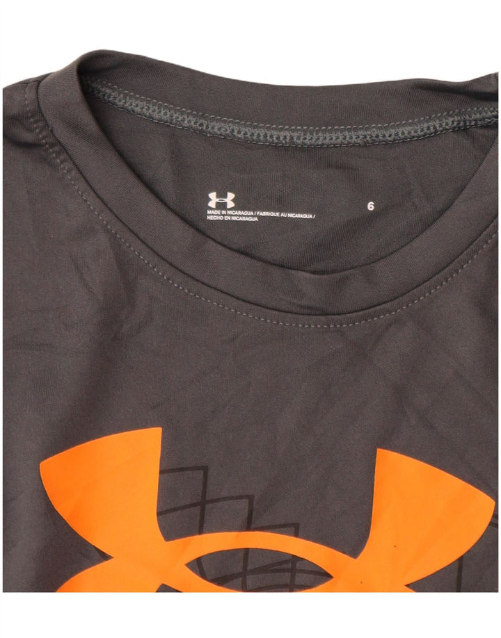 UNDER ARMOUR Camiseta gráfica para niño 5-6 años Gris Poliéster