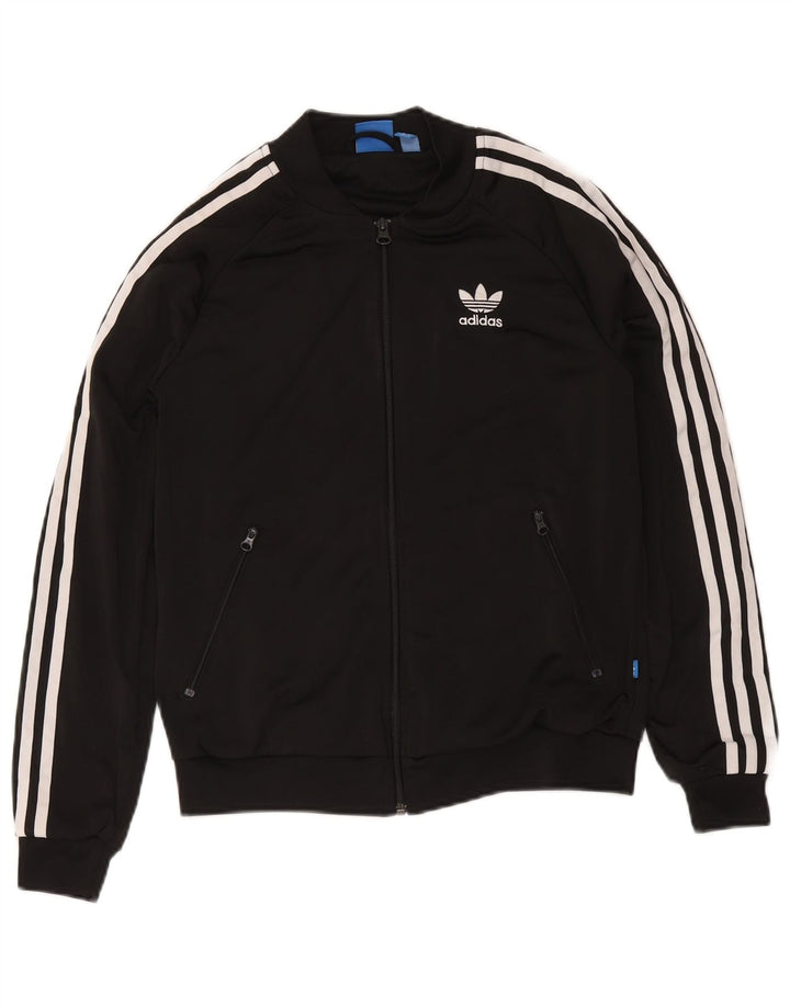 Adidas - Chaqueta de chándal gráfica para mujer, talla 40, talla M, color negro