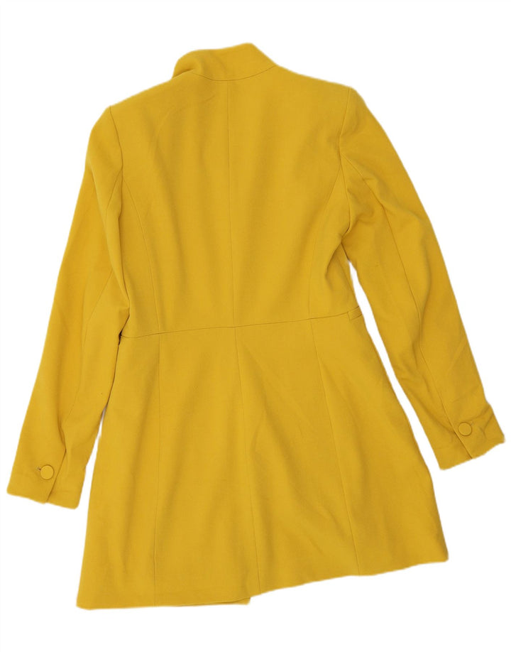 Zara Chaqueta Blazer Larga para Mujer UK 40 Amarillo Mediano